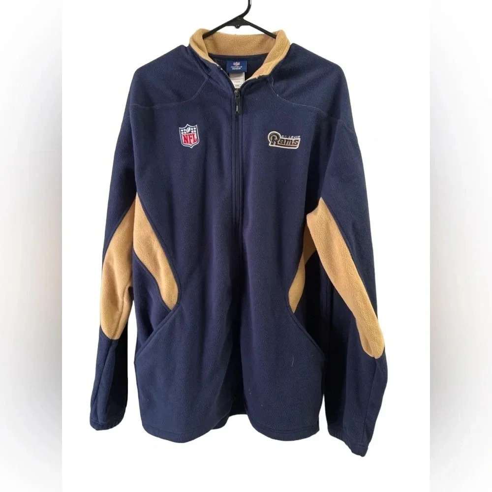 Reebok Rams NFL football fleece zip jacket